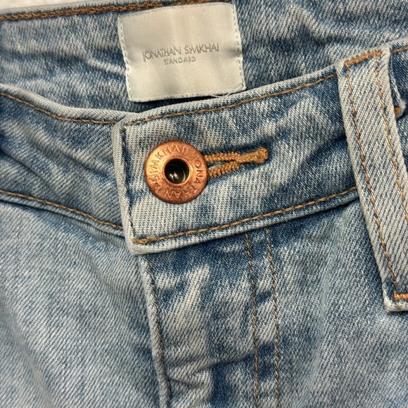 Jonathan Simkhai Blue Straight Leg Jeans - Picture 4 of 8